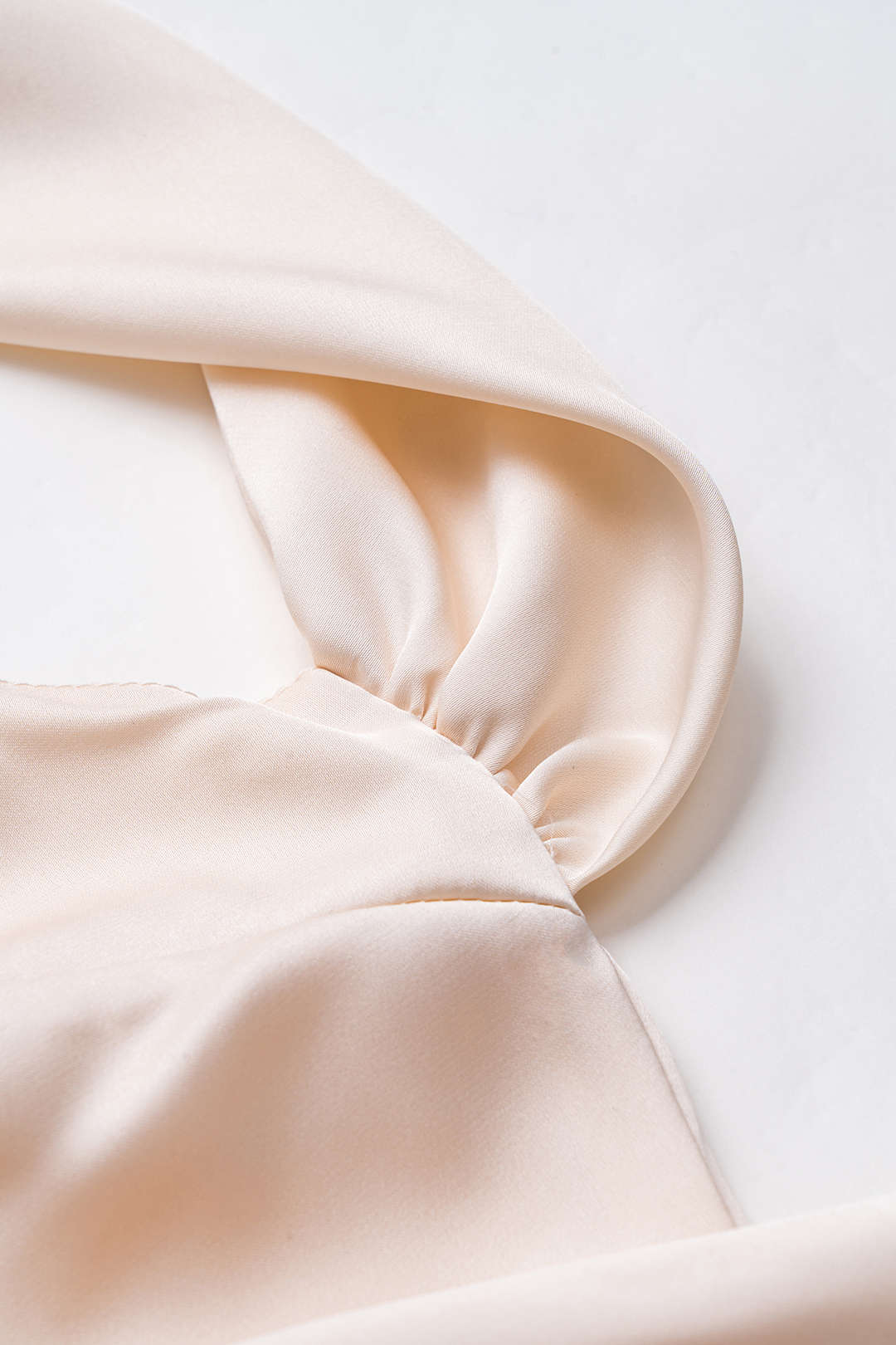 One Shoulder Ruffle Cap Sleeve Diagonal Seam Satin Column Maxi Dress
