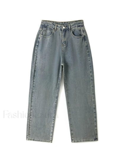 90s Washed High Waist Boyfriend Jeans