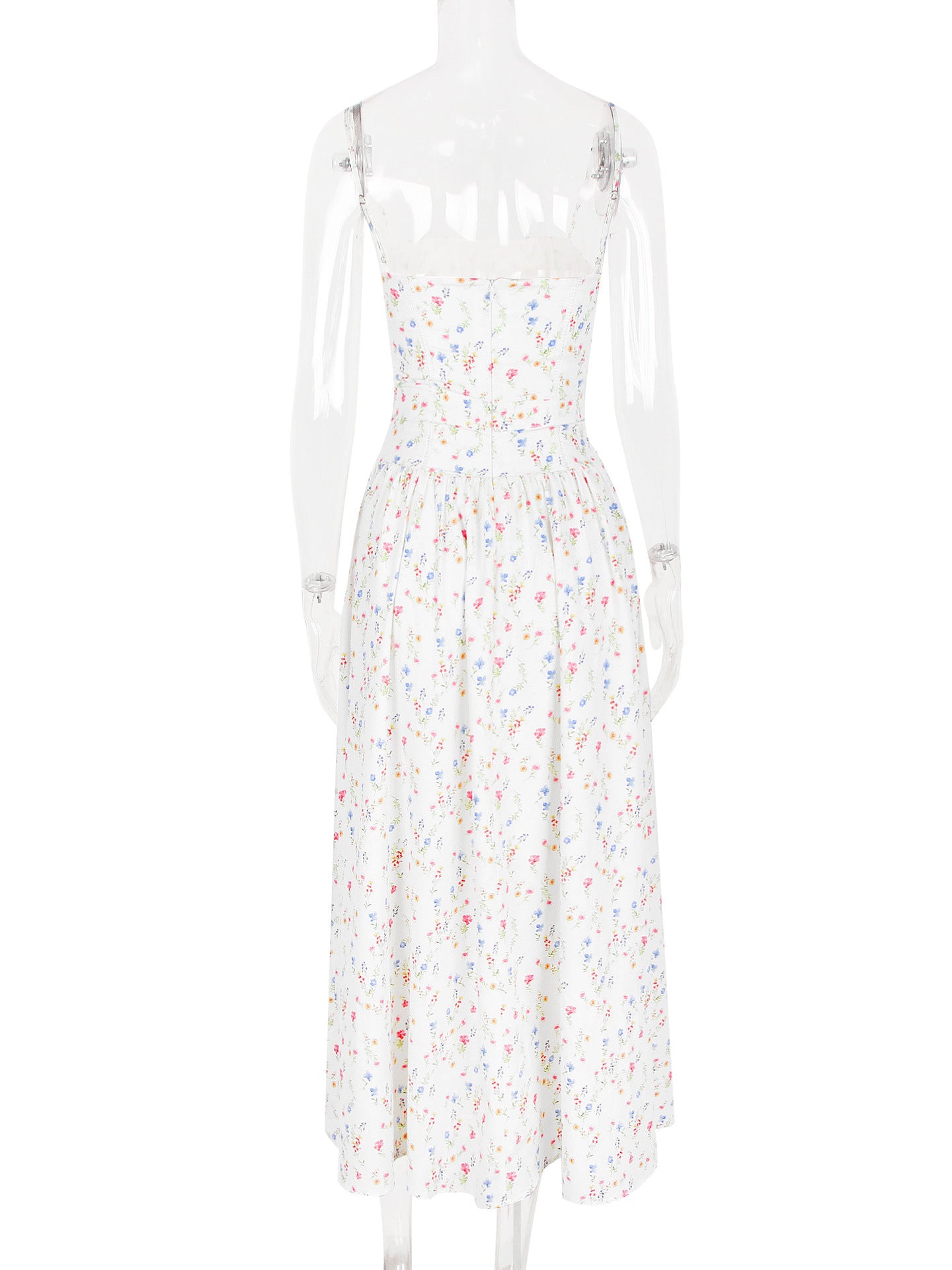 Corset Dress Mini Floral Ultra Spaghetti Strap Backless Party Midi Dresses