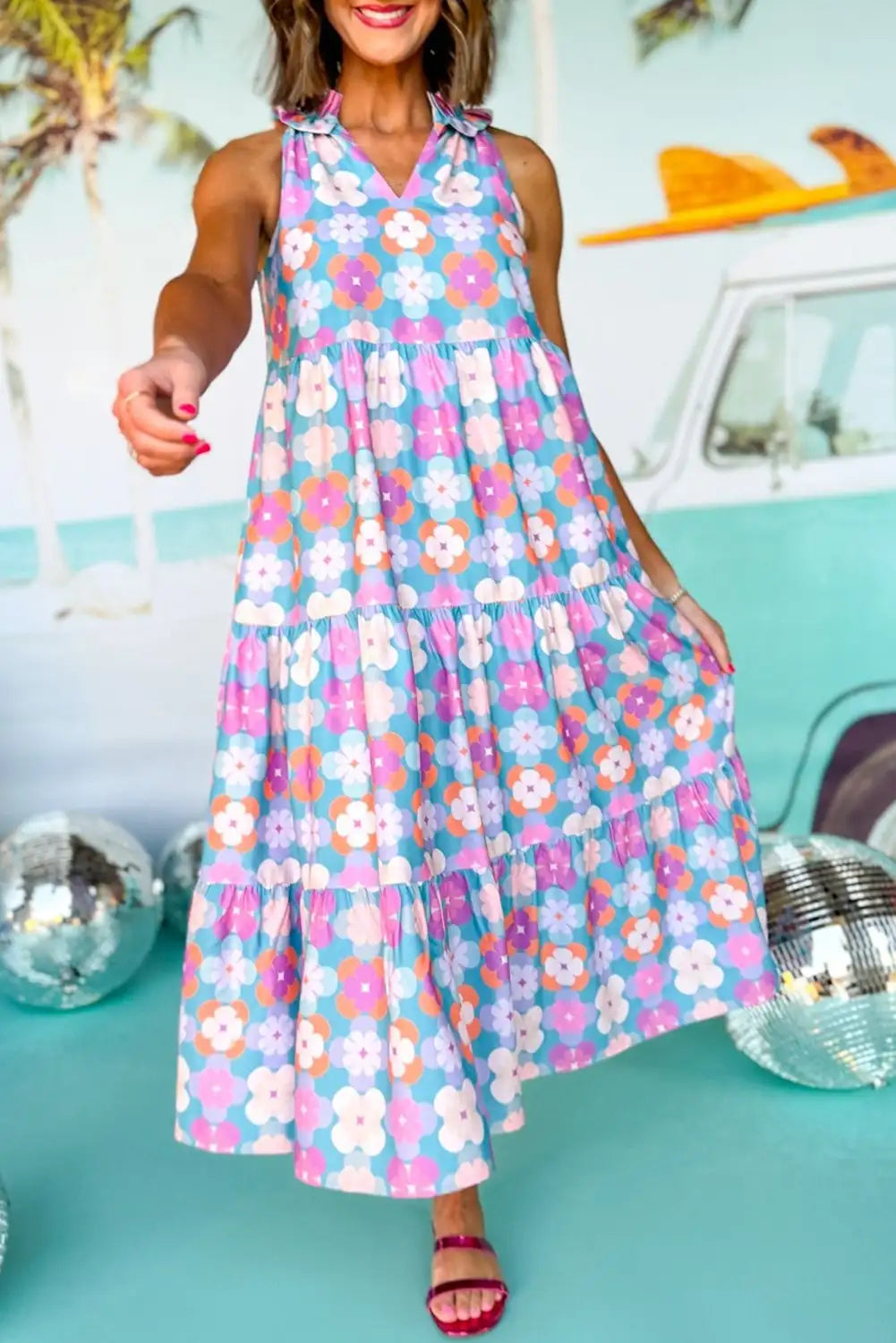 sky blue floral maxi dress 2