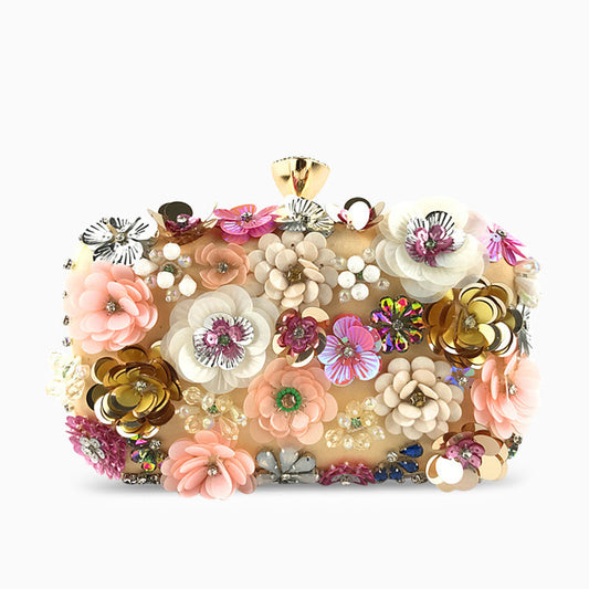 Zenaida Beaded Floral Clutch Bag