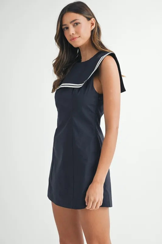 Sailor Collar Mini Dress