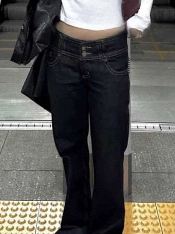 Heavy-Duty Beaded Vintage Boyfriend Jeans