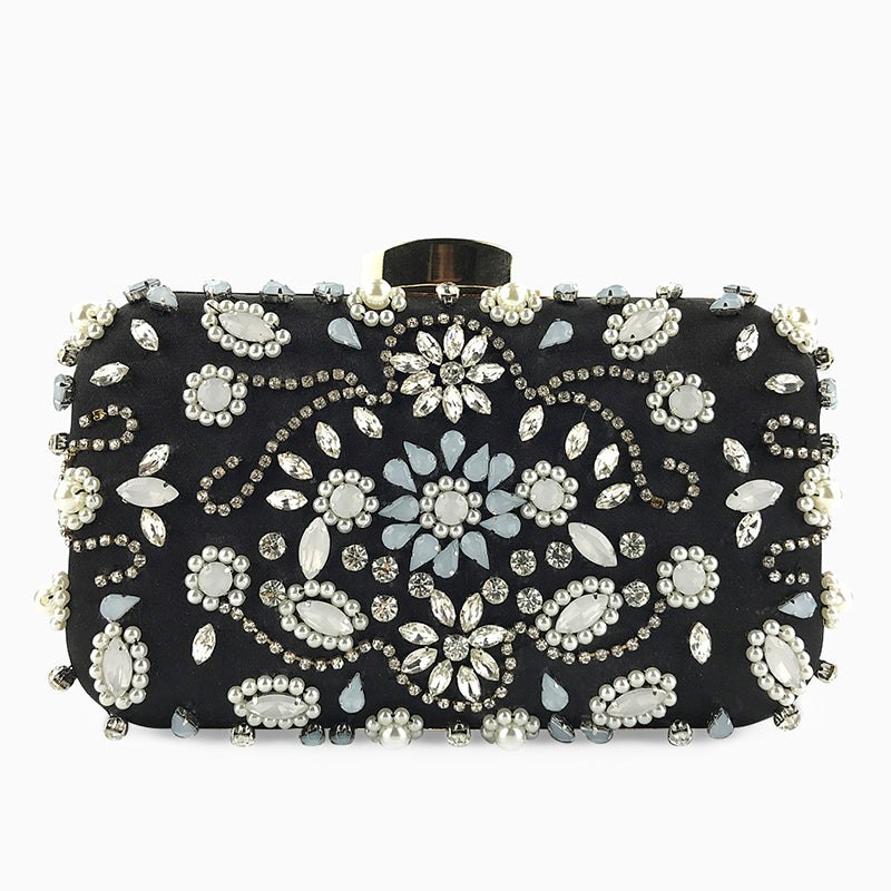 Bead Embroidered Clutch Bag by Braelyn