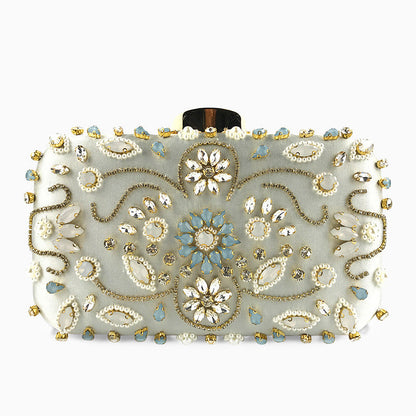 Bead Embroidered Clutch Bag by Braelyn