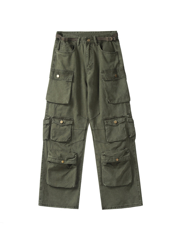 Multi Pockets Vintage Baggy Cargo Jeans