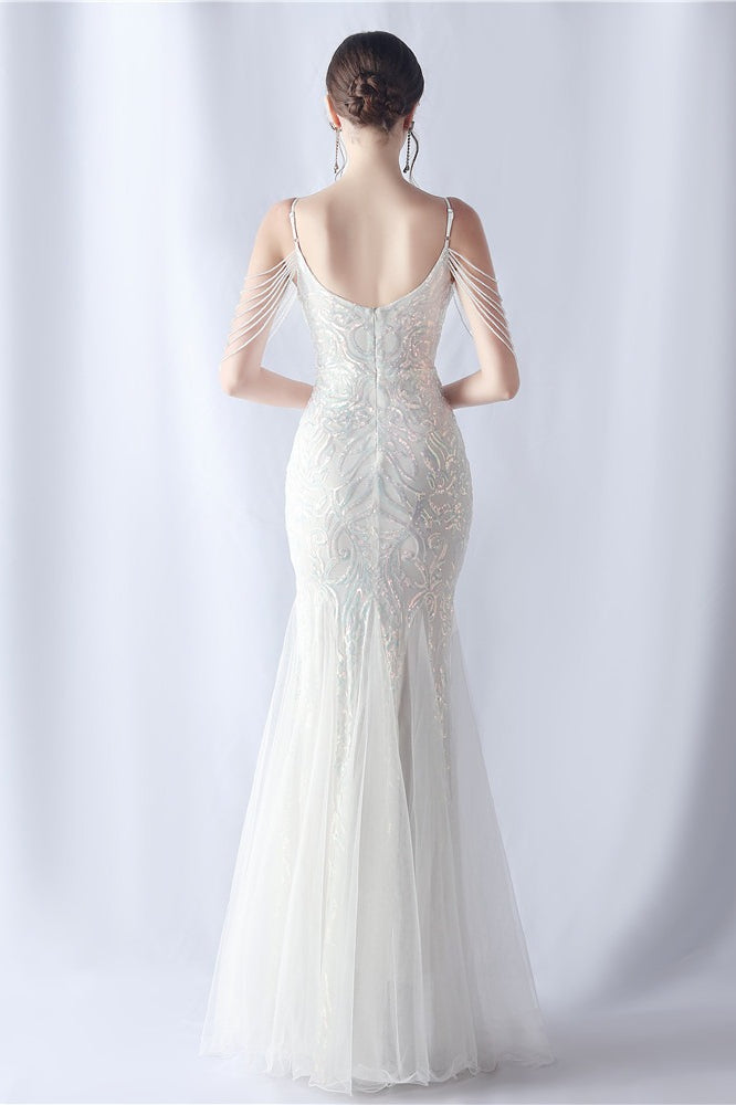 | Beaded Mesh Maxi Dress