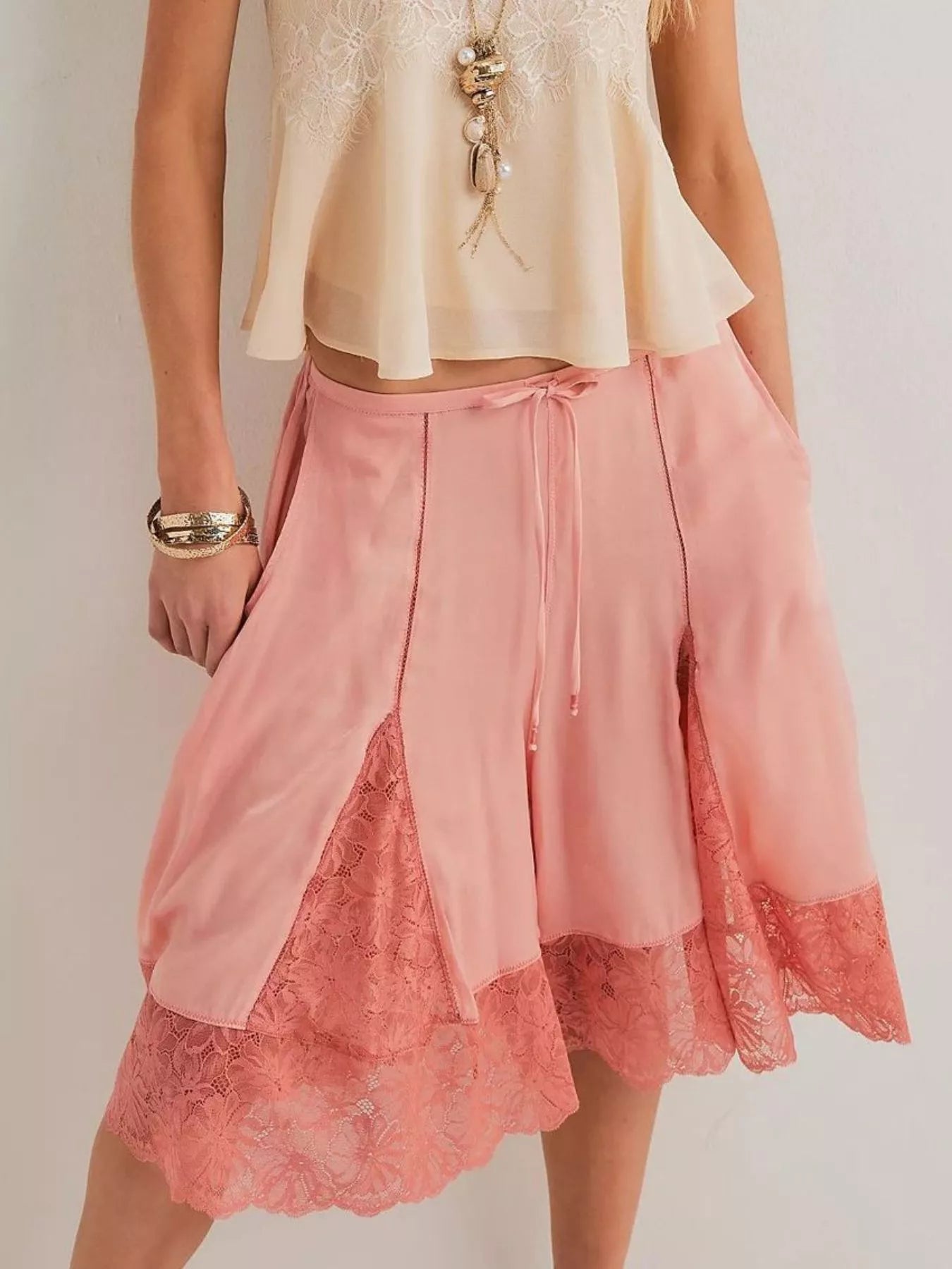 Teddi Drawstring Lace Shorts