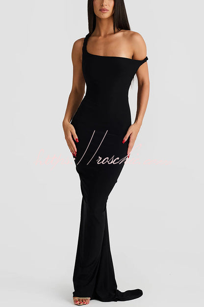 Sexy Halter Neck Open Back Pleated Slim Fit Maxi Dress