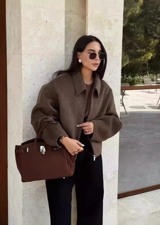 Timeless Woolen Lapel Jacket â_?Fall & Winter Essential