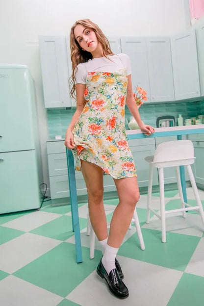 Gardenia Satin Mini Dress