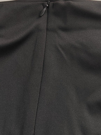 Plus Size Skinny Solid Color Zipper Mock Neck Midi Dresses