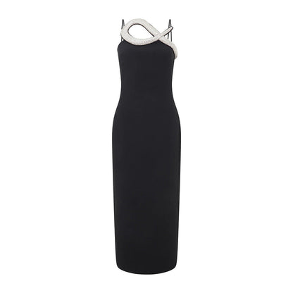 Sexy Diamond Bandage Dress for Party Gathering – Sling Midi Dress