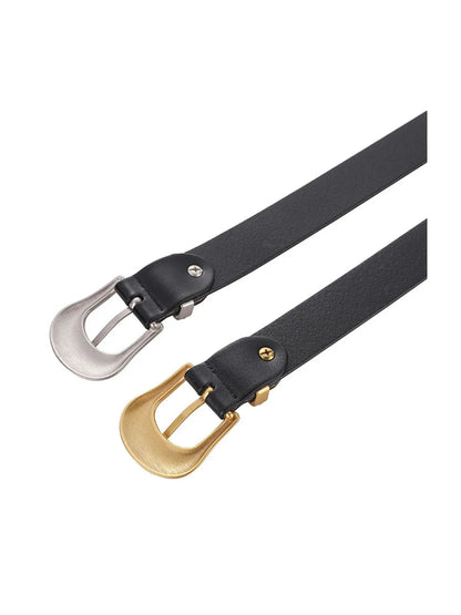 Always Elegant Distressed Cowhide Belt