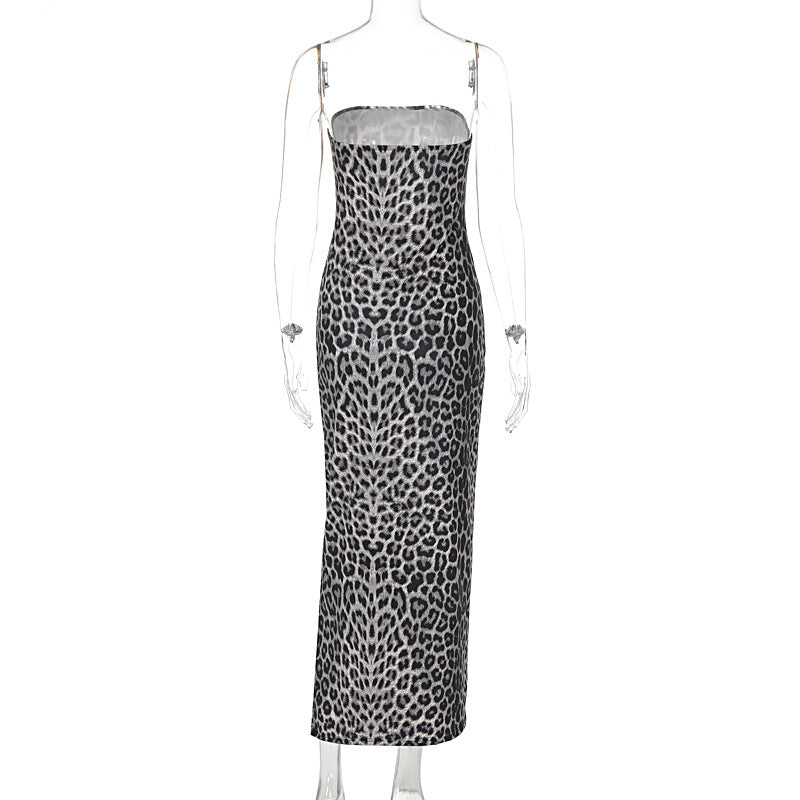 Severus Slit Dress - Brown