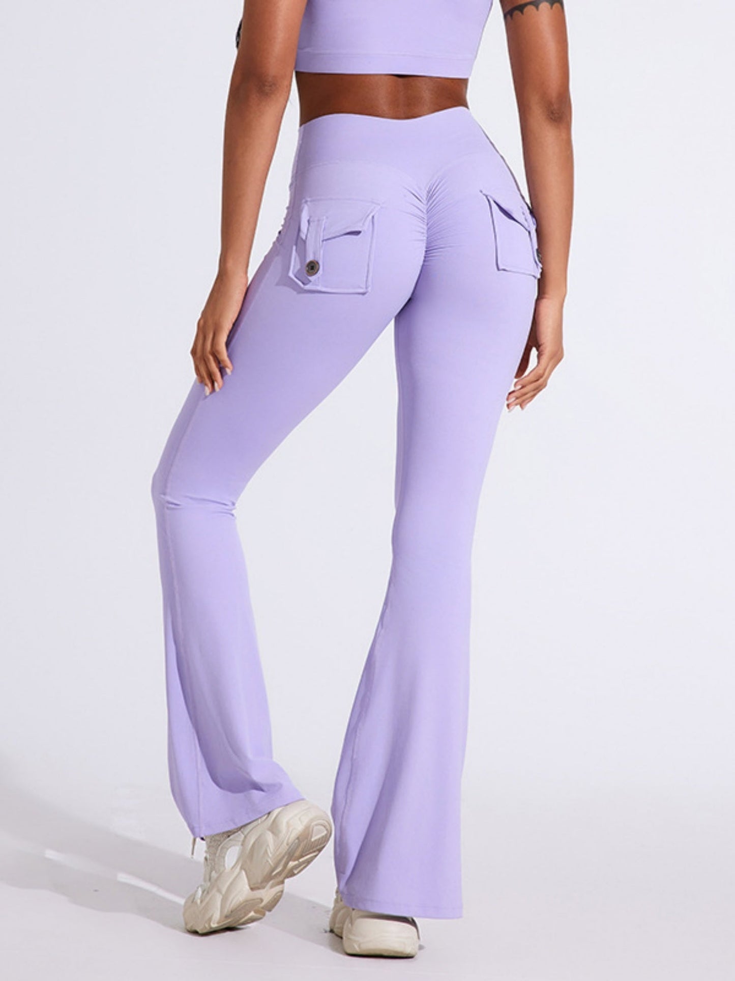 Bare-feel Pocket High-waisted Hip Lift Sports Yoga Pants