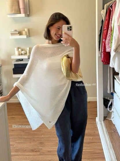 Smock Knitting Perspective Sunscreen Shawl Cover Ups