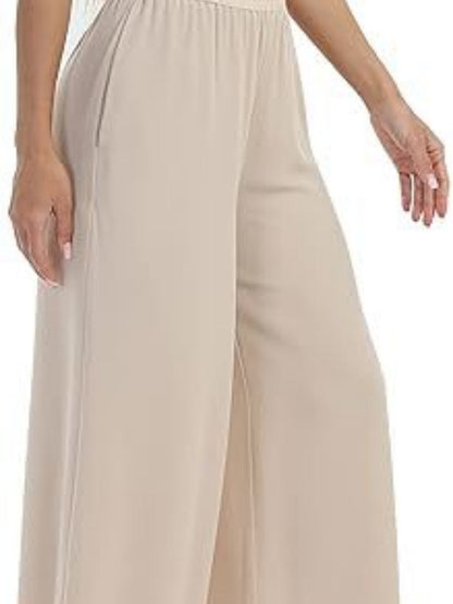 Leisure Chiffon Wide-leg Pants Loose-fit Pants