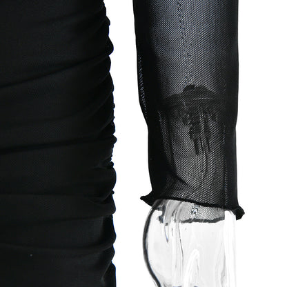 Soprano One-Shoulder Dress - Black