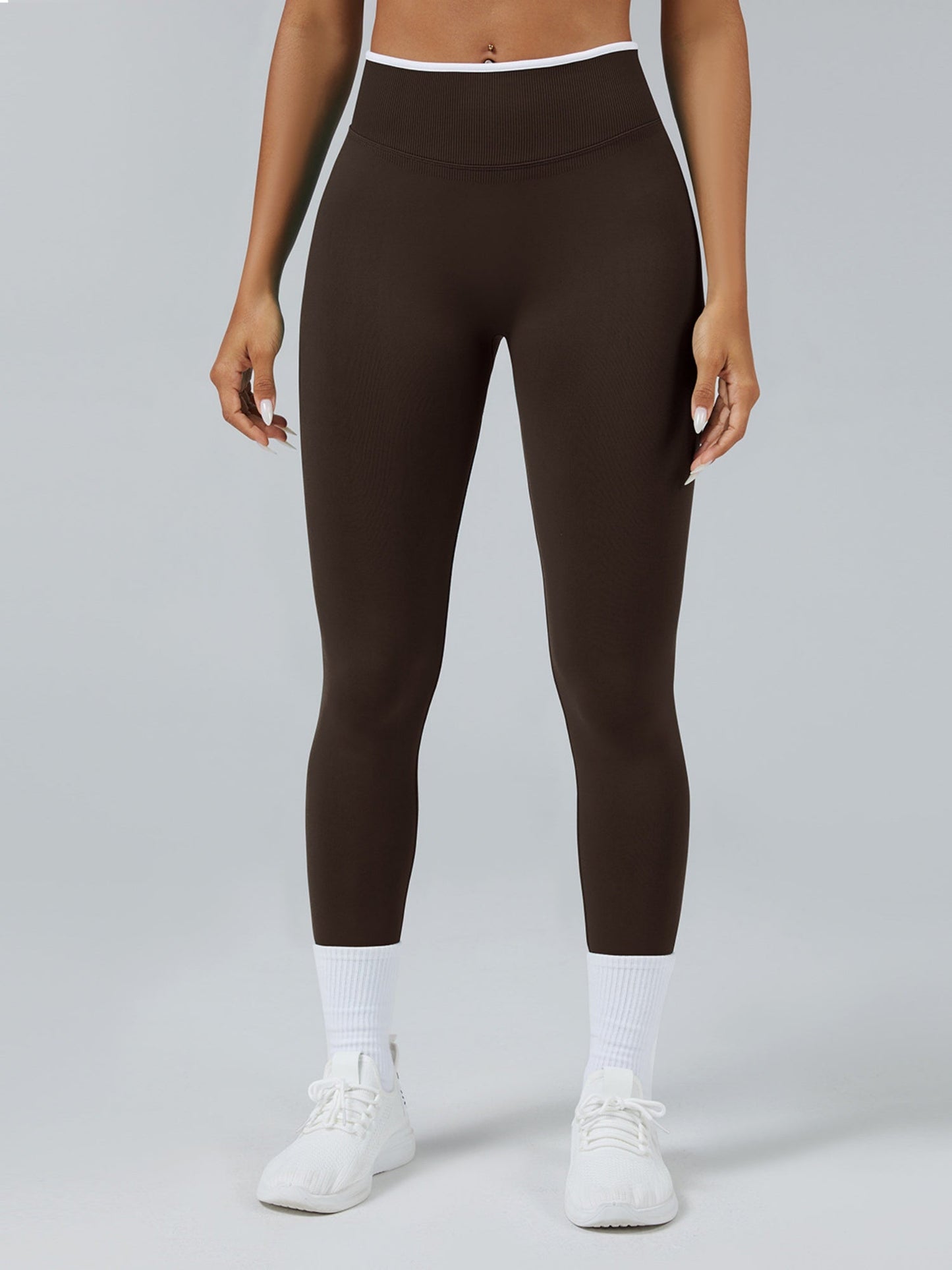 Color Matching Seamless High-waisted Hip Lift Exercise Yoga Pants