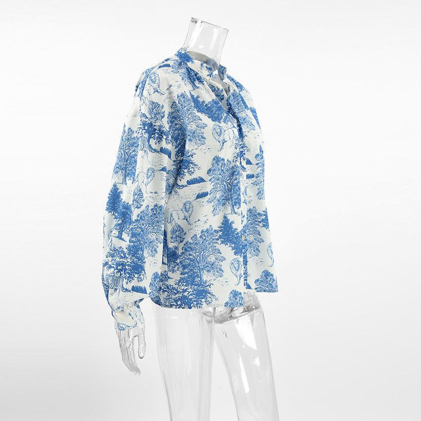 Dreamy Florals Shirt - Blue