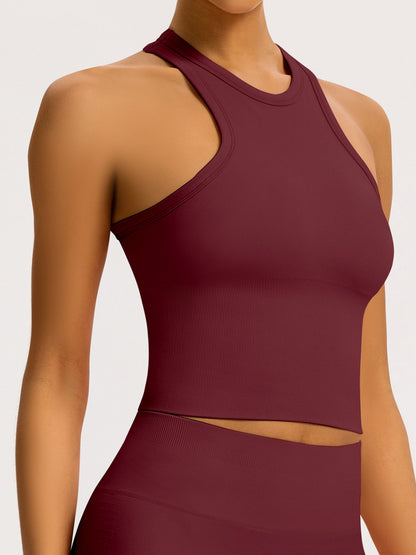 Seamless Tights T-back Fitness Exercise Yoga Tank Tops
