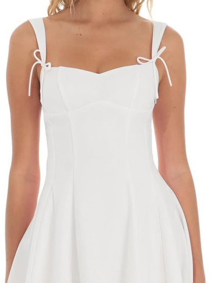 Splicing Straps And Suspenders Waist Shaping Mini&Short Dresses