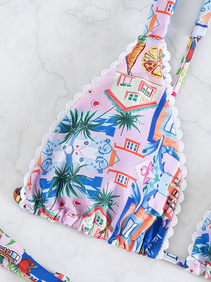 Printed Lace Bikini