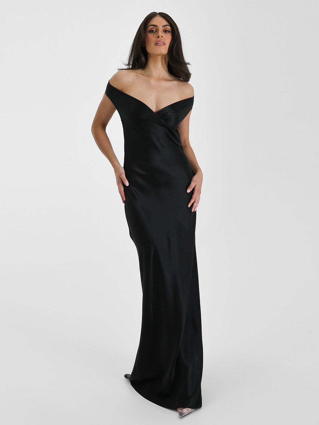 Mermaid Satin Off-shoulder Long Dress