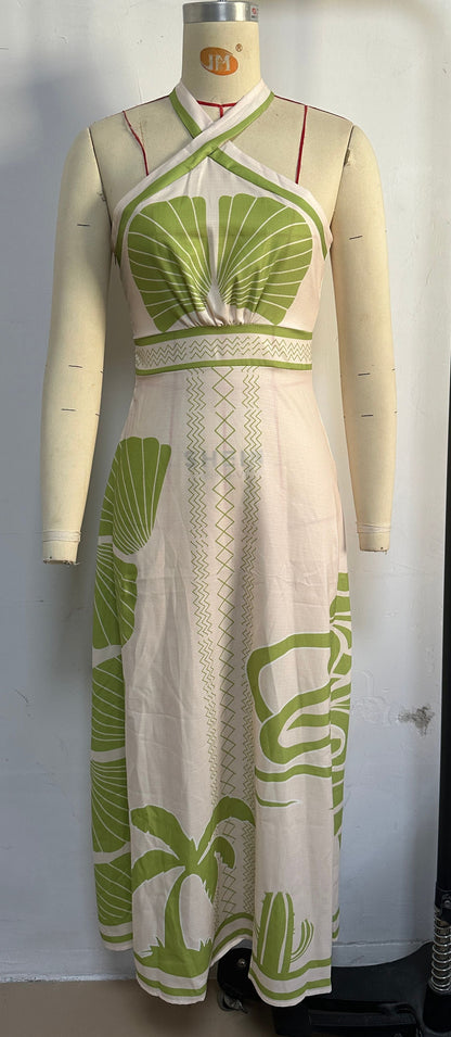 Dixon Halter Dress - Green