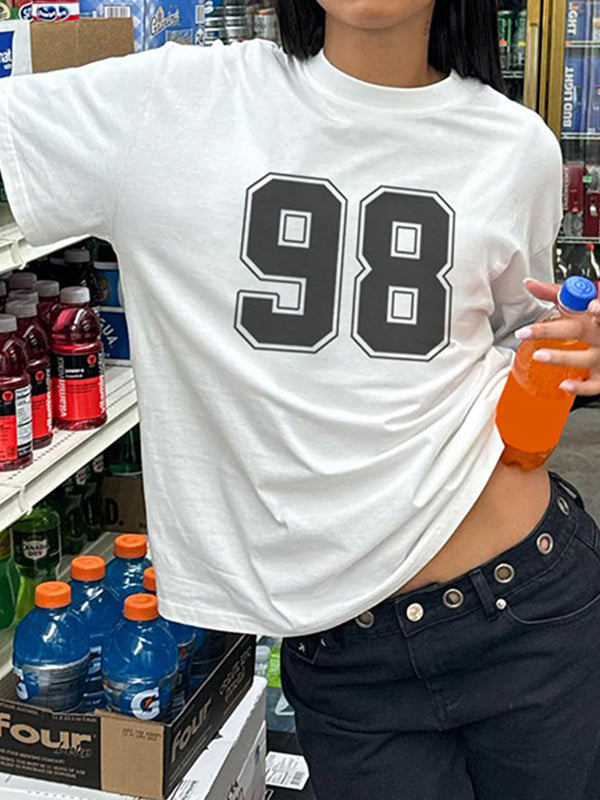 Digital Print Oversized Long Sleeve Tee