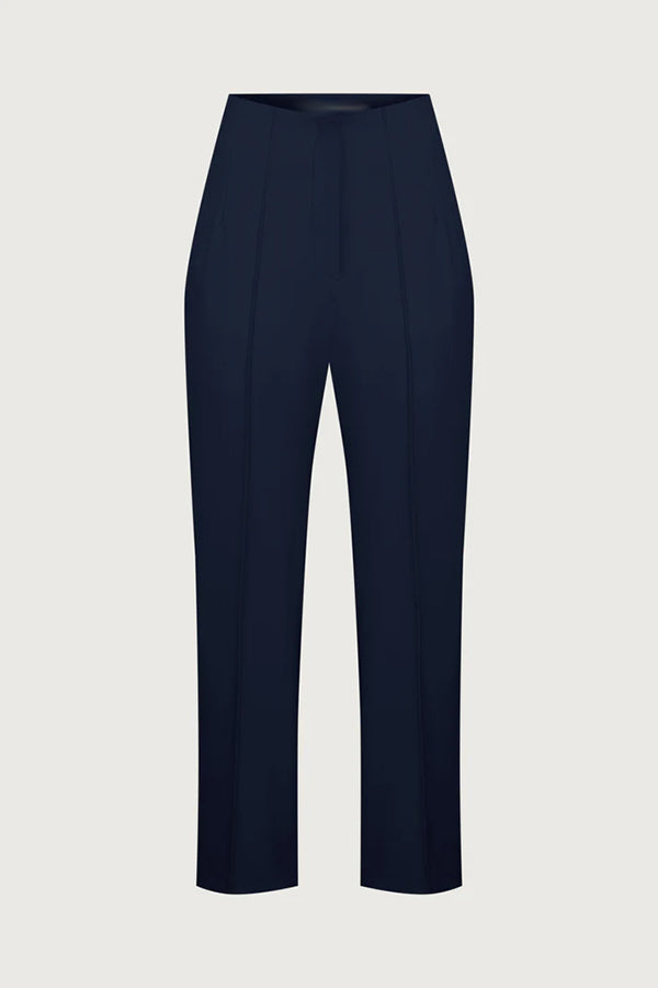 Exquisite and Fashionable High Waist Pocketed Straight Leg Pencil Pants