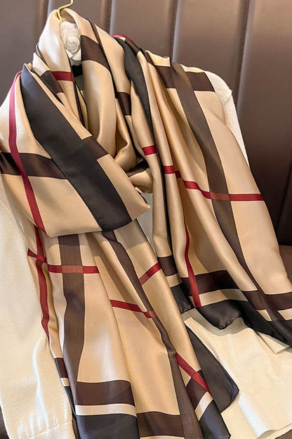 Elegant Imitation Silk Oversized Shawl Scarf