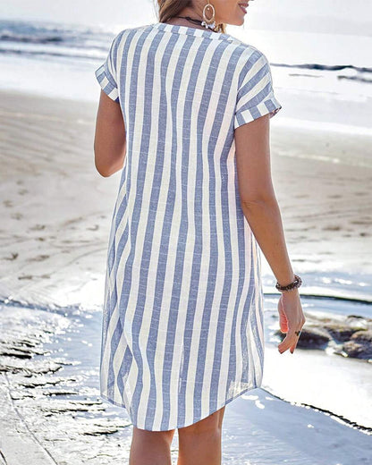 Pamela™ | Elegant Striped Dress