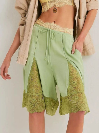 Teddi Drawstring Lace Shorts