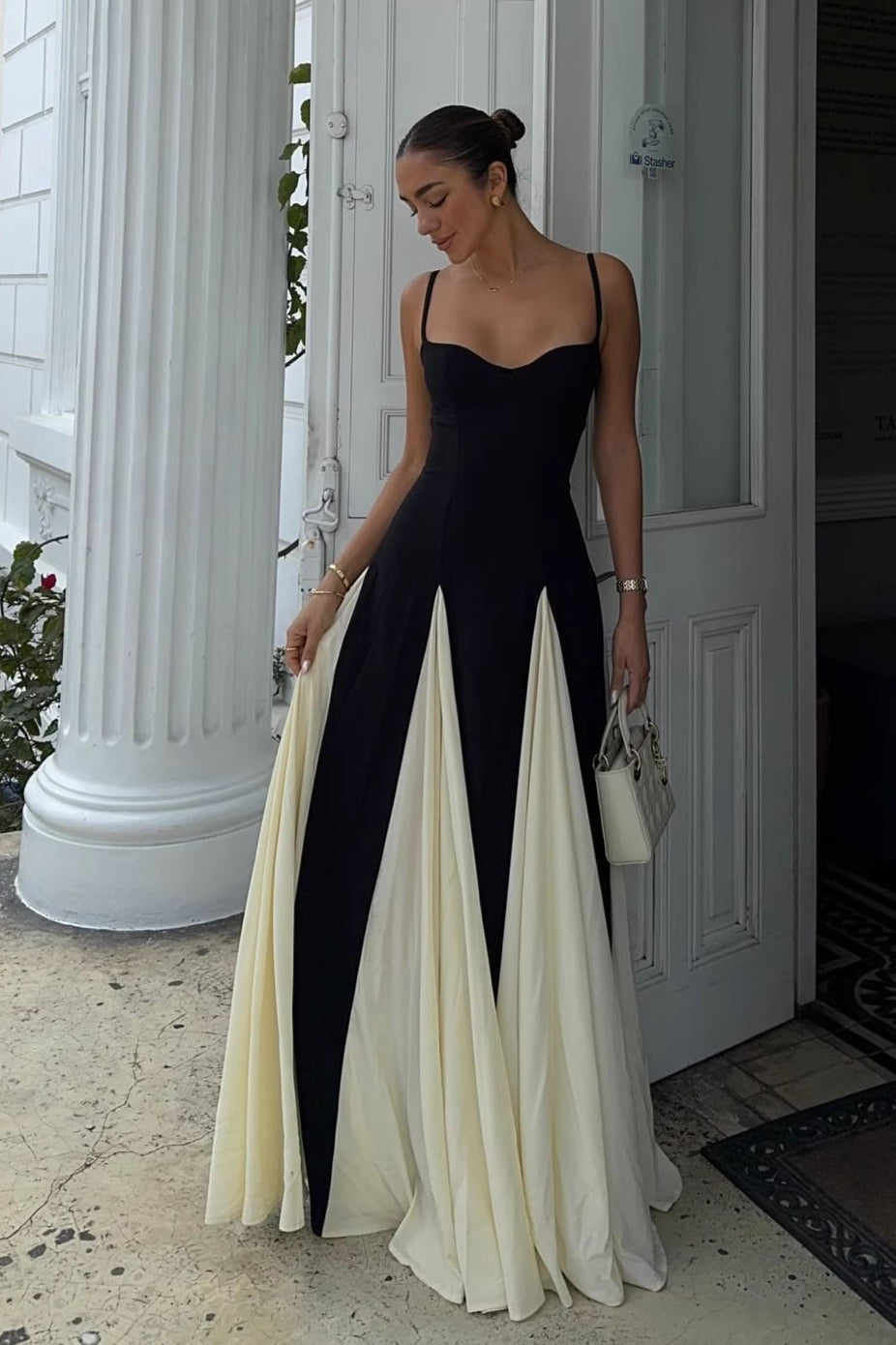 | Colorblock Maxi Dress