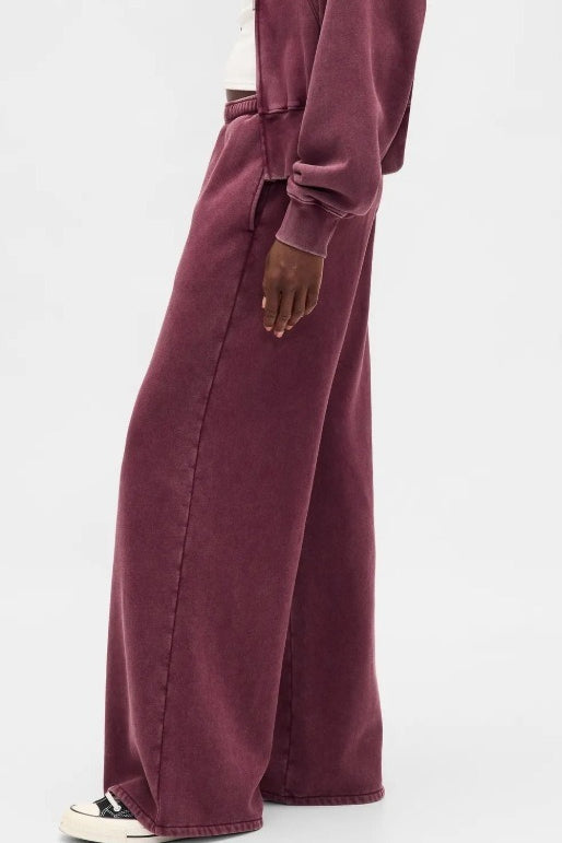 | Solid Hooded Zipper Loose Two Piece Set