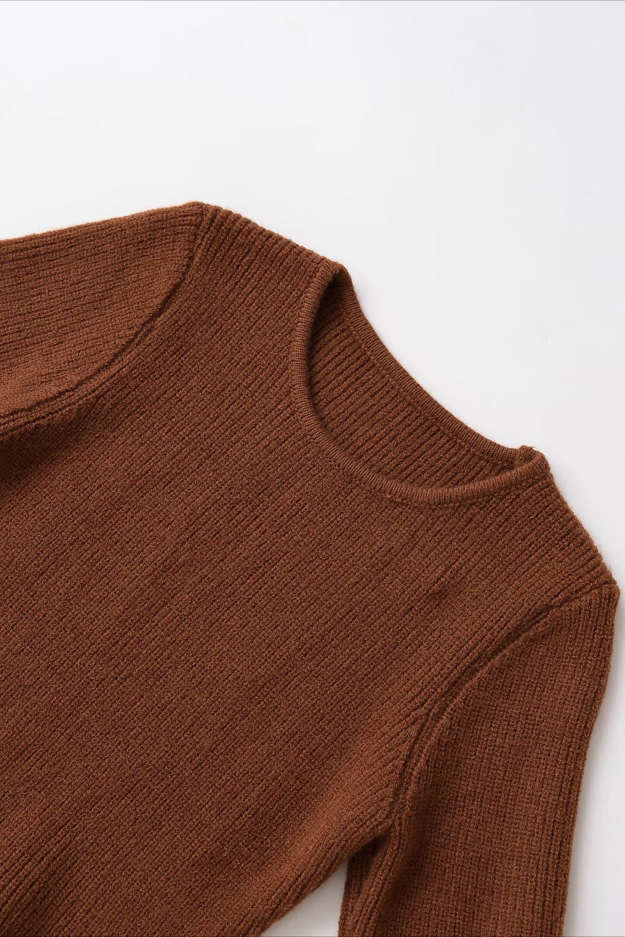 Relaxed Fit Ruffle Trim Knit Top