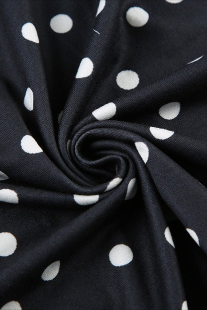 Polka Dot V-Neck Flutter Mini Dress