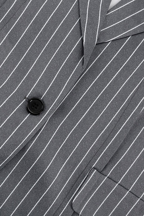 | Striped Suit Blazer Two Piece Set