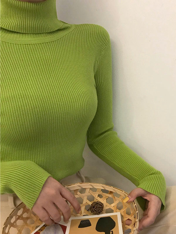 High Neck Jumper Knit Top