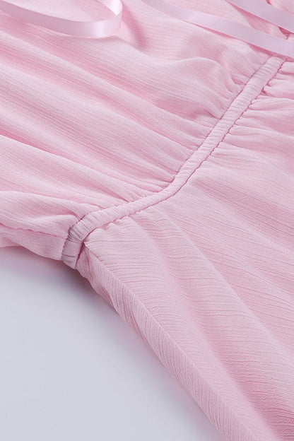 Asymmetric Ruched Chiffon Belted Waist Skirt Set