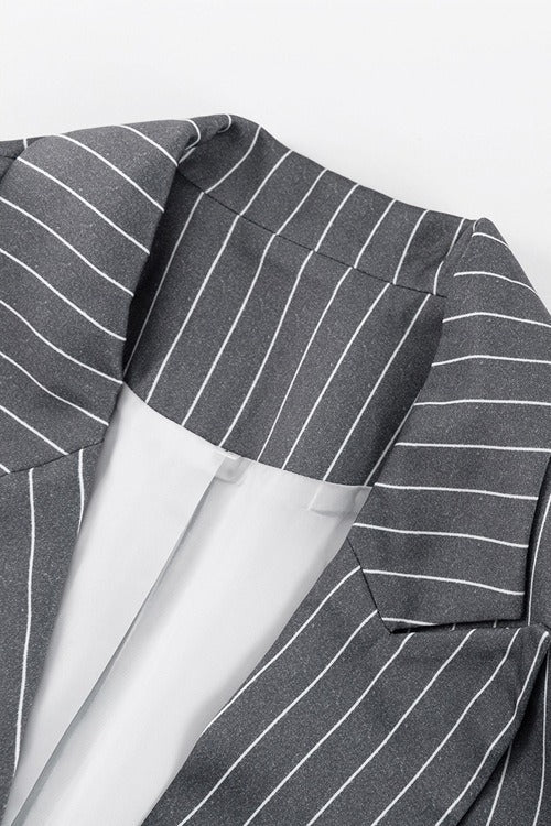 | Striped Suit Blazer Two Piece Set