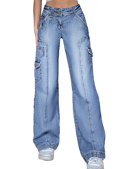 Bleached Pocket Cargo Jeans