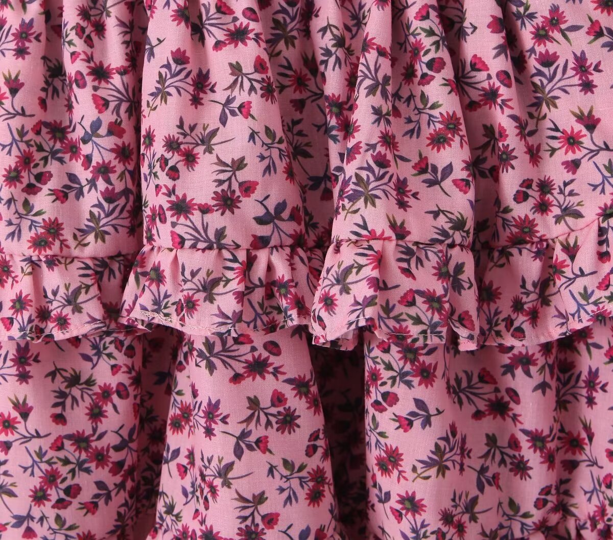 Early Spring Romantic Printed Sexy Backless V Neck Long Sleeve Princess Dress Short Dress – Floral Print Backless V Neck Mini Dress