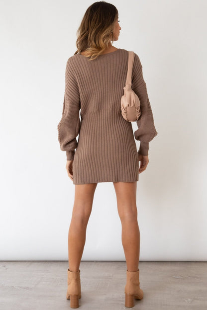 Eloise V-neck Knit Mini Dress