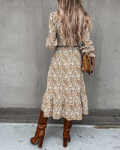 Flora-Print Beach Dress