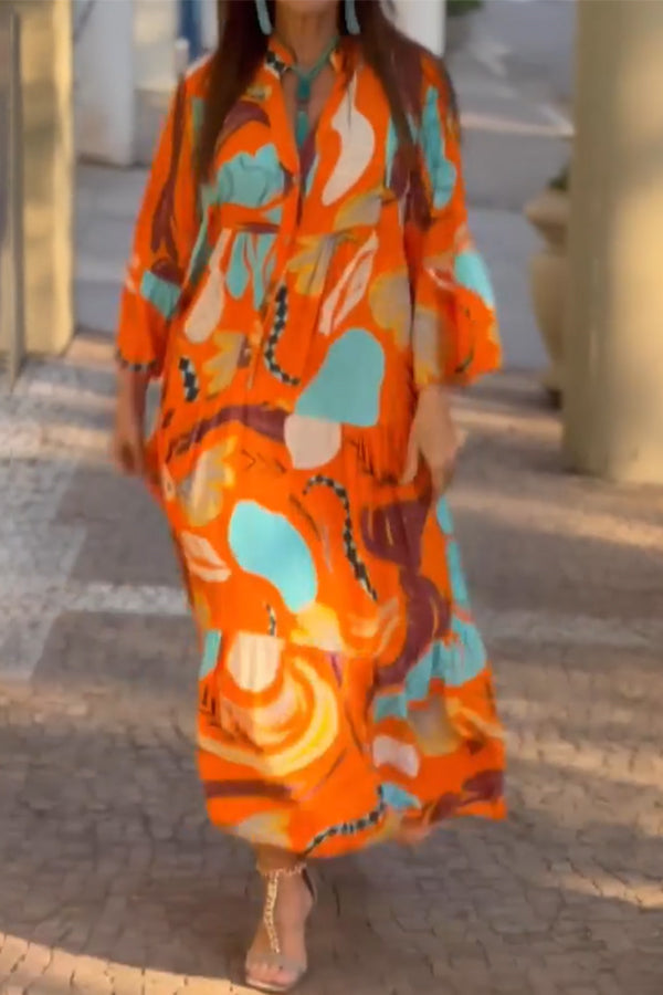 Women's Graphic Print Midi Dress