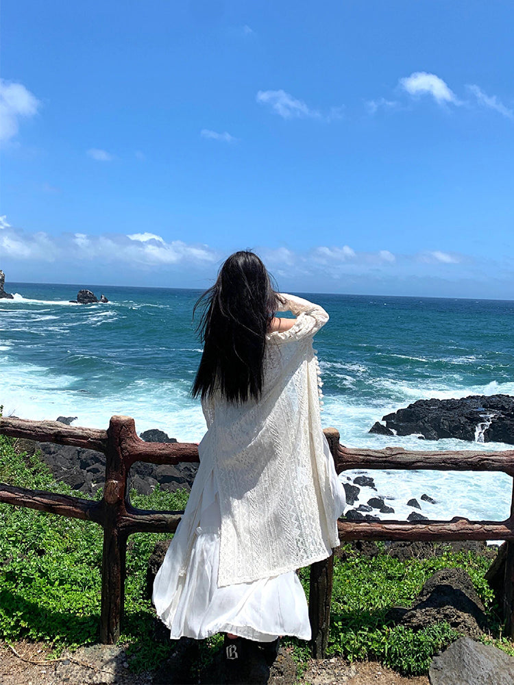 Minimalist White Spaghetti Strap Maxi Dress – Chic Island Getaway Look