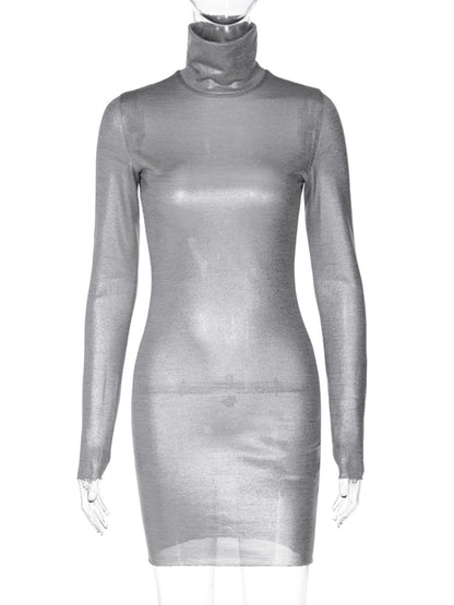 Women 2024 Spring Autumn Long Sleeve Party Club Streetwear Short Mini Dress